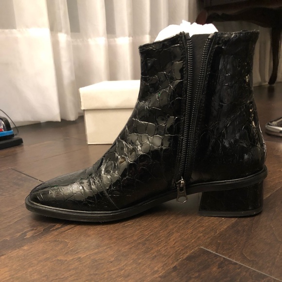 L’intervalle Galway Croco Ankle Boots size 38 (7.5/8) - Picture 3 of 6